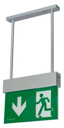 Éclairage de secours LED B-SAFETY L-Lux Standard, autotest, durée d'éclairage 1-8 heures, montage suspendu, 304270