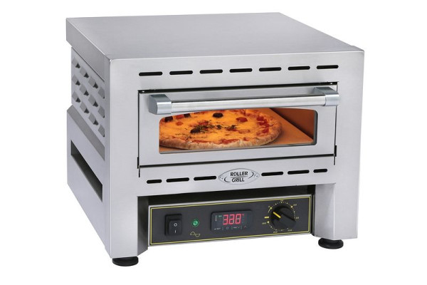 ROLLER GRILL Four à pizza Express pour pizzas surgelées et fraîches, pizzas jusqu'à 32 cm, intérieur et extérieur inox, PZS90