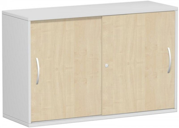 geramöbel panneau supérieur d'armoire à portes coulissantes 25 mm, avec pieds, verrouillable, 1200x425x798, érable/gris clair, S-312253-AL