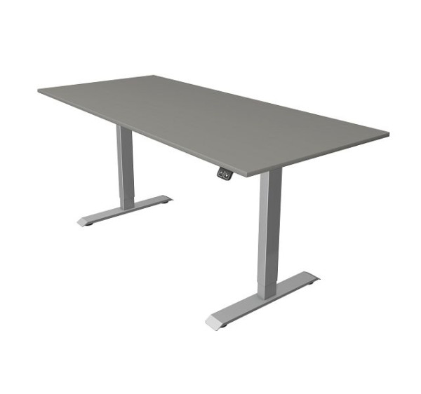 Table compacte Kerkmann L 1800 x P 800 mm, réglable en hauteur électriquement de 740 à 1230 mm, graphite, 10227812