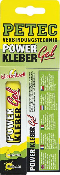 Gel de colle Petec Power, carte 20 g Sb, VE: 10 pièces, 93720
