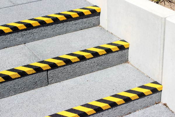 Pantalon de farine profil de bord d'escalier antidérapant GRP moyen noir/jaune, GTMW0701000