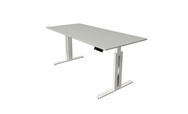 Kerkmann Move 3 Fresh table assis/debout, L 1800 x P 800 mm, réglable en hauteur électriquement de 720 à 1200 mm, gris clair, 10184911