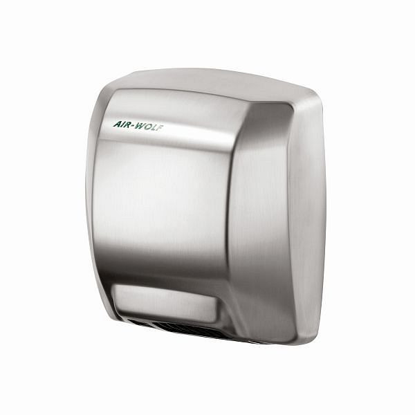 Sèche-mains Air Wolf, série S, H x L x P : 325 x 276 x 164 mm, acier inoxydable brossé, 10-520