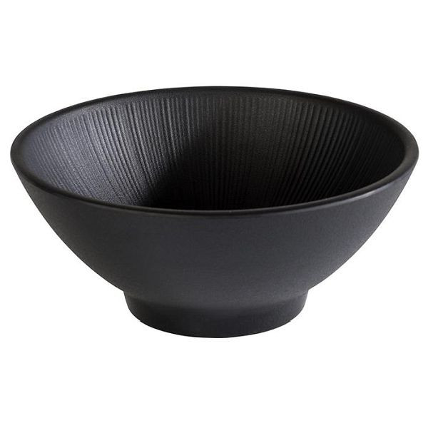 Bol APS -NERO-, Ø 16 cm, hauteur : 6,5 cm, mélamine, noir, 0,5 litre, 85069