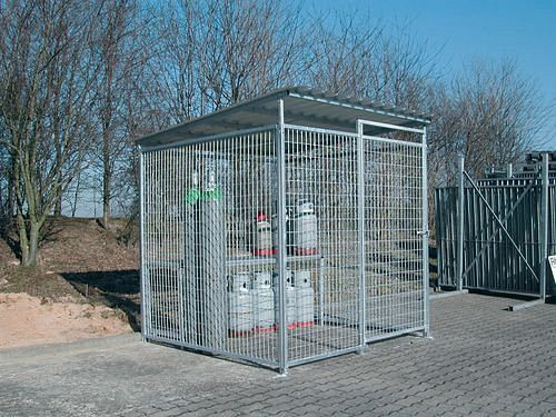 Boîte de rangement de bouteilles de gaz DENIOS 20/20 pour 36 bouteilles, 157-504