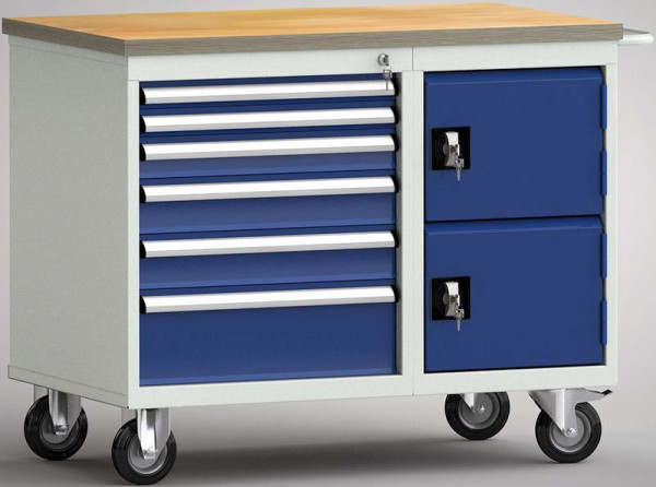 Etabli professionnel KLW - 1000 x 620 x 840 mm L x P x H sans panneau arrière, WP826N-1000M30SE1902