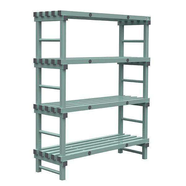 Etagère Euro REA 1400x500x1750mm, 4 montants au pas de 450mm, 308.152