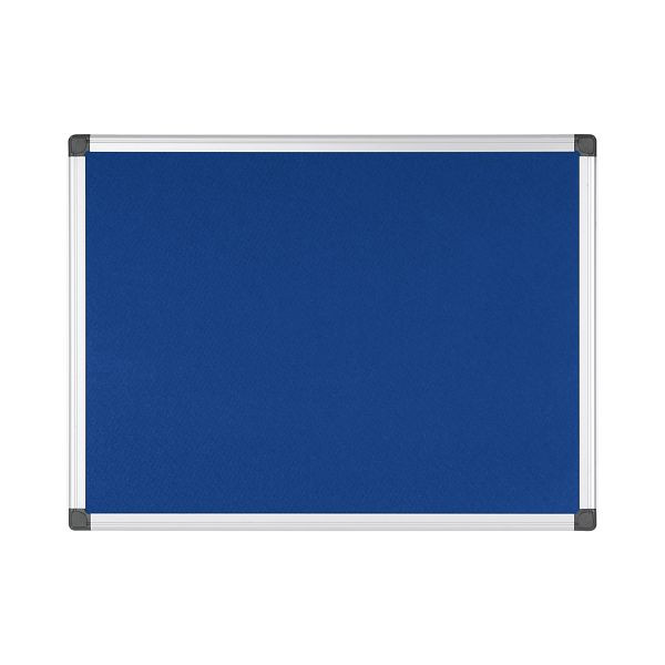 Tableau en feutre Bi-Office Maya bleu avec cadre en aluminium 120x90cm, FA0543170