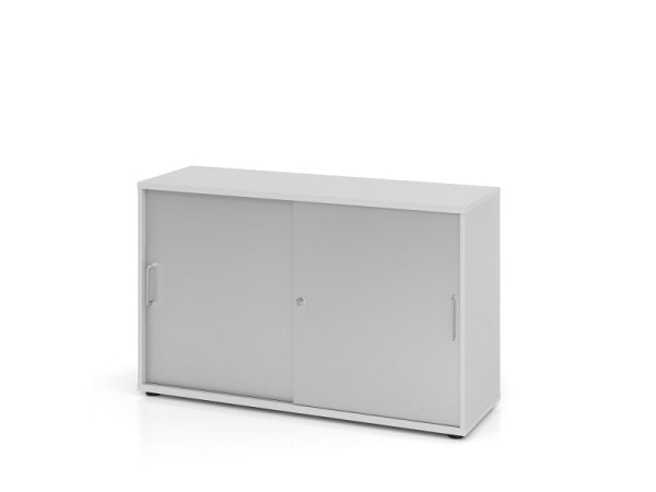 Armoire à portes coulissantes Hammerbacher 1752S BS, 2 OH, corps : gris / façade : argent, 120 x 40 x 74,8 cm (LxPxH), V1752S/5/S/BS