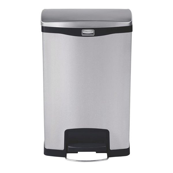 Rubbermaid Slim Jim Poubelle à pédale en acier inoxydable 50L, GE938