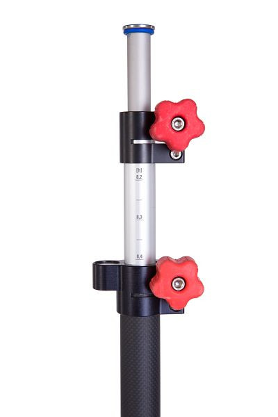 Canne combinée NESTLE 350 tube externe en carbone / tube central et interne en aluminium, wM 14cm / double télescopique, 14031000