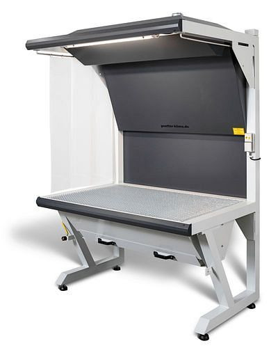 Table d'extraction DENIOS pour travaux de meulage, plan de travail 2000 x 900 mm, 248405