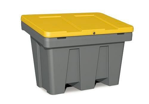 Dessableur DENIOS type GB 300, en polyéthylène (PE), volume 300 litres, couvercle jaune, 241-877