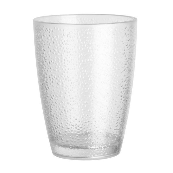 Olympia Kristallon Gobelets en polycarbonate Grainy Clear 275 ml (lot de 6), DC928