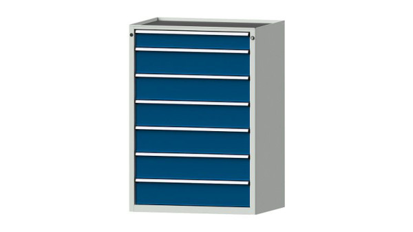 Armoire à tiroirs pour établis ANKE, modèle 4001 V, 910 x 675 x 1280 mm, RAL 7035/5010, baignoire, 611.300