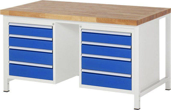 Etabli RAU série 8000 - modèle 8181, L1500 x P900 x H840-1040 mm, base système L1495 x P850 x H800-1000 mm, 03-8181A1-159B4H.11