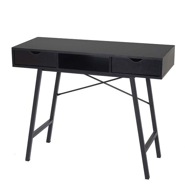Table console Mendler HWC-E92, table d'appoint, structure 3D 100x40cm, noir, 75779