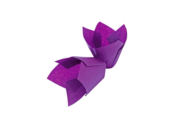 Schneider moule à muffins tulipe violet, fond 50 mm, hauteur 55 mm, paquet de 1000, 122274