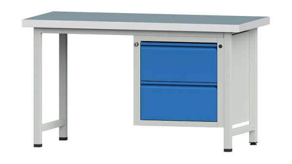 Établis ANKE Établi combiné, modèle 711 E, 1500 x 700 x 850 mm, RAL 7035/5012, UBP 50 mm, 510.545