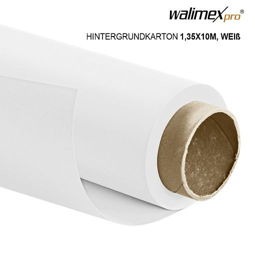 Walimex pro fond carton 1.35x10m, blanc, 22804