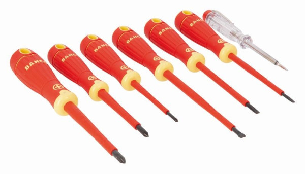 Jeu de tournevis Bahco, BahcoFit, 7 pièces, isolé, plat + PH, B220.027
