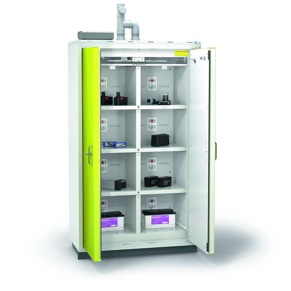 Armoire de sécurité Düperthal pour stockage de batteries au lithium-ion, type 90 BATTERY standard XL, 2 pages, 69-201267-032