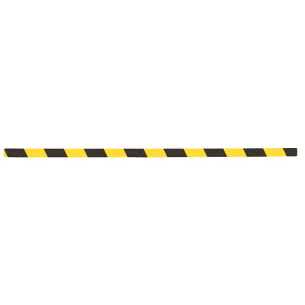 m2 Revêtement antidérapant Bandes individuelles déformables noir/jaune 25x800mm, UE : 10 pièces, M2WV100251