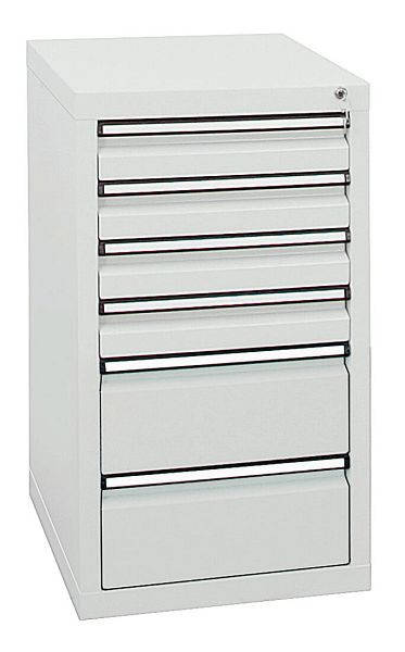 armoire à tiroirs émoussés série STS 410, RAL 7035/7035, 6 tiroirs (4x100, 2x200 mm), 7101507