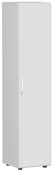 geramöbel armoire à double porte avec pieds, poignée gauche ou droite, amortisseur de porte inclus, 400x420x1808, gris clair/gris clair, S-345100-LL