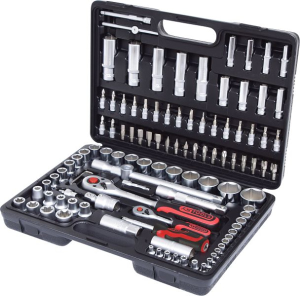 KS Tools Jeu de clés à douilles 1/4"+1/2", 108 pièces, 911.0708