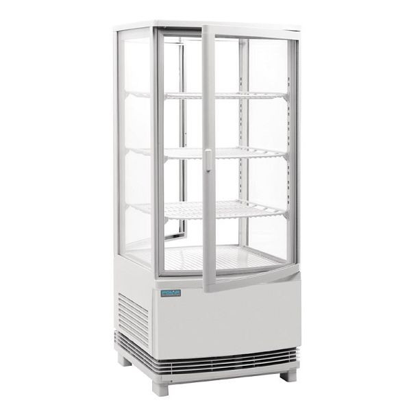 Vitrine réfrigérée Polar à portes galbées 86L, CB507