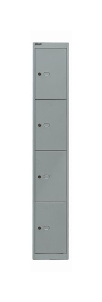 Armoire de bureau Bisley, 1 compartiment, 4 compartiments, argent, CLK184355