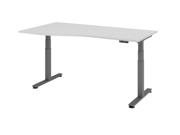 Hammerbacher bureau assis-debout électrique 180x100/80cm gris, VXDSM18/5/G