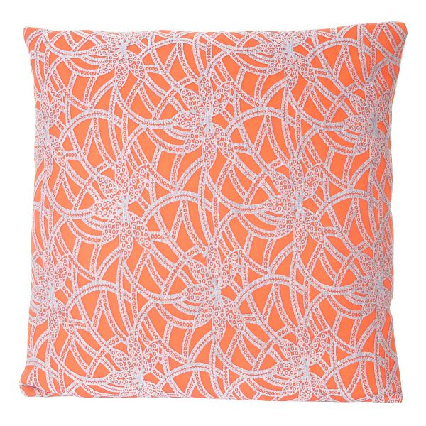 Mendler coussin décoratif baroque, coussin de canapé coussin décoratif avec rembourrage, orange 45x45cm, 51880