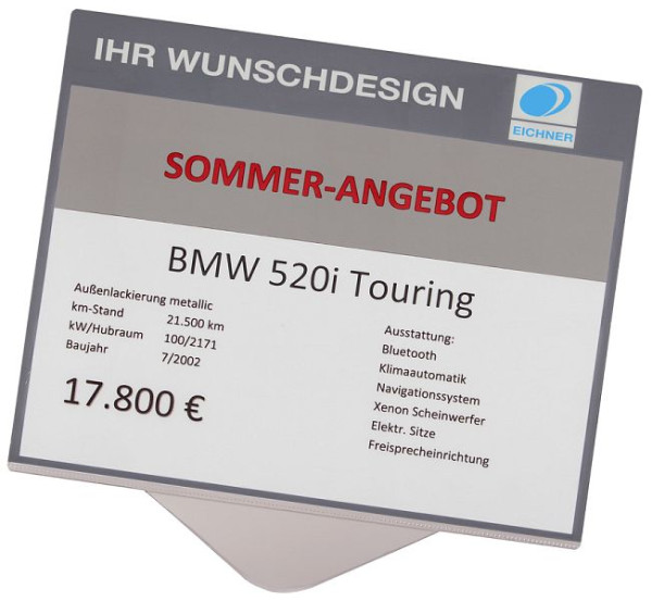 Plaques de vente Eichner avec bordure imprimable individuellement, format : DIN A3 paysage, UE : 5 pièces, 9219-01003