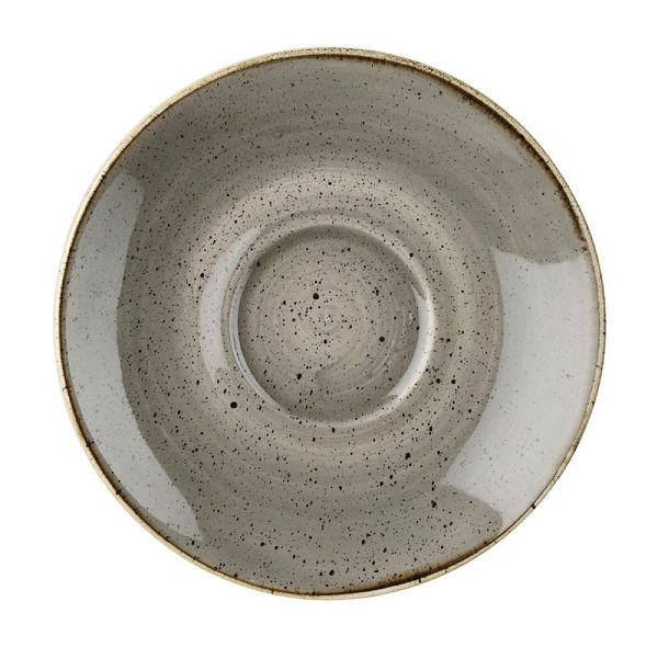 Churchill Stonecast Lot de 12 soucoupes à cappuccino rondes Gris poivre 158 mm, DK567