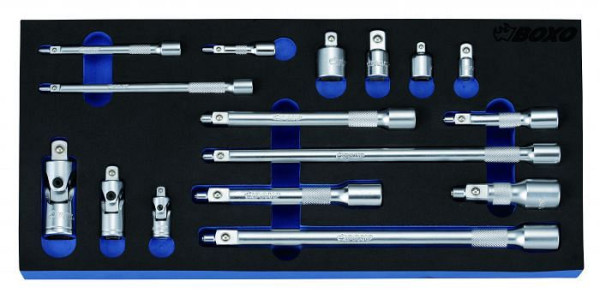 Adaptateur extension magnétique Boxo 1/4", 3/8" et 1/2", jeu de joints universels 16 pièces, UE : 10 pièces, BX093