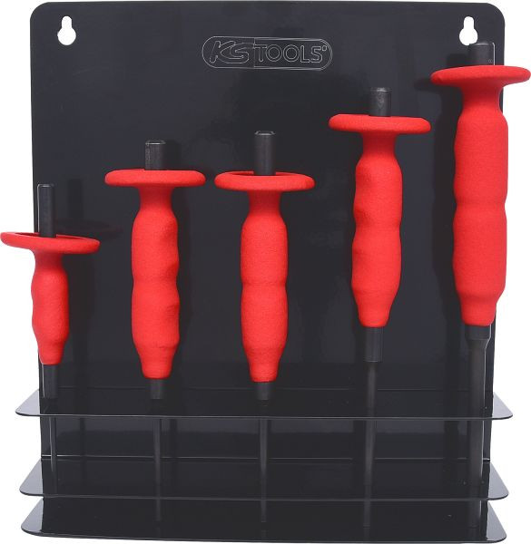 KS Tools jeu de chasse-goupilles avec poignée de protection des mains, 5 pièces 3-8mm, 156.0000