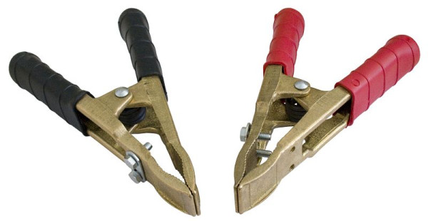 Pince de poteau ELMAG (rouge +) en laiton, 400 A, longueur : 170 mm pour EUROSTART 1300/2000 et START 700-1000, 57100