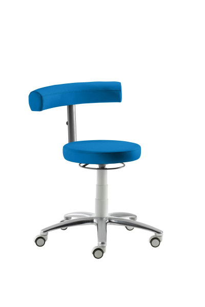 Mayer Sitzmöbel chaise pivotante fonctionnelle, réglage en hauteur du dossier, structure gris clair, bleu caraïbe, 1280_GPOL_30565