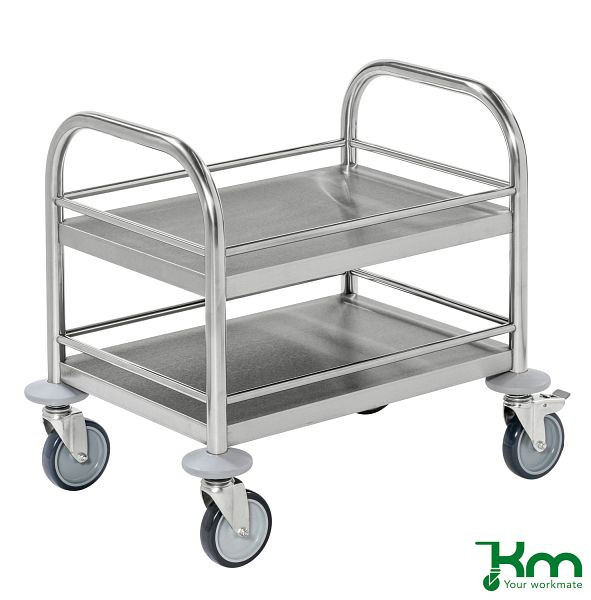 Kongamek mini chariot inox 2 étagères C2, 18/0, KM60357-MINI