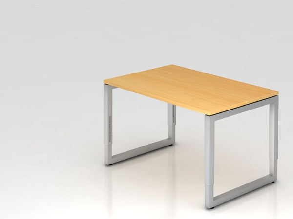 Bureau Hammerbacher O-foot carré 120x80cm hêtre, forme rectangulaire avec plateau flottant, VRS12/6/S