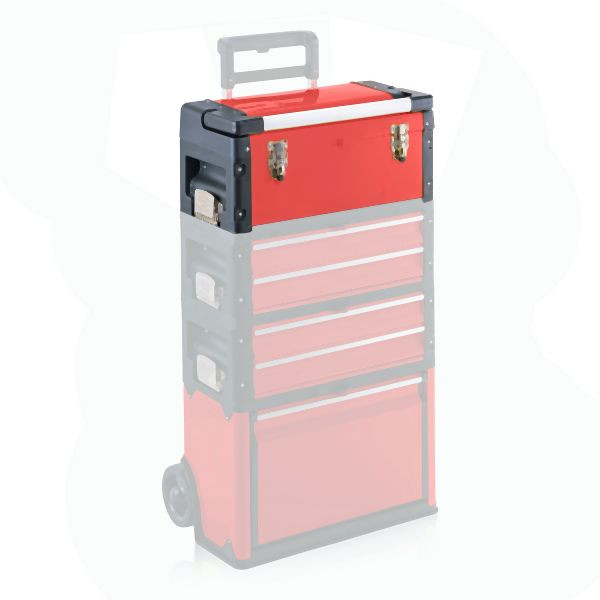 Boîte à outils Metra, top case sur roulettes Comfort rouge, 10721