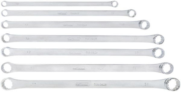 KS Tools CHROMEplus jeu de clés polygonales doubles, XL, 7 pièces, 518.0830