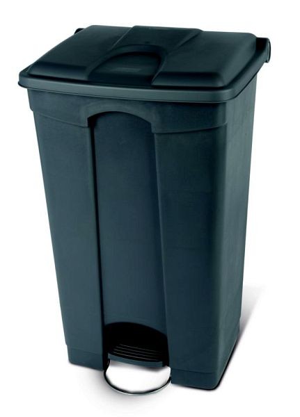 Poubelle à pédale Orgavente monochrome en PP, anthracite, HxLxP 820x500x412 mm, 90 litres, SO-1290-GRY