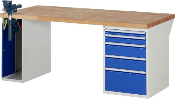 Etabli RAU série 7000 - modèle 7511-2, L2000 x P900 x H890 mm, base système L2000 x P850 x H850 mm, 03-7511A2-209B4M.11