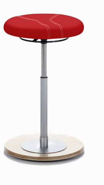 Tabouret Mayer Sitzmöbel avec assise en plaque ronde, rouge, 1110_N_30311