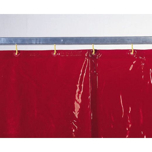 Rideau de protection contre les soudures ELMAG rouge, largeur : 1300 x hauteur : 1600x0,4 mm selon prEN 1598/1994, 56249