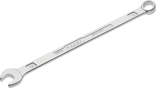 Clé mixte Hazet, extra longue, design fin, profil de traction à double hexagone externe, 12 mm, 600LG-12